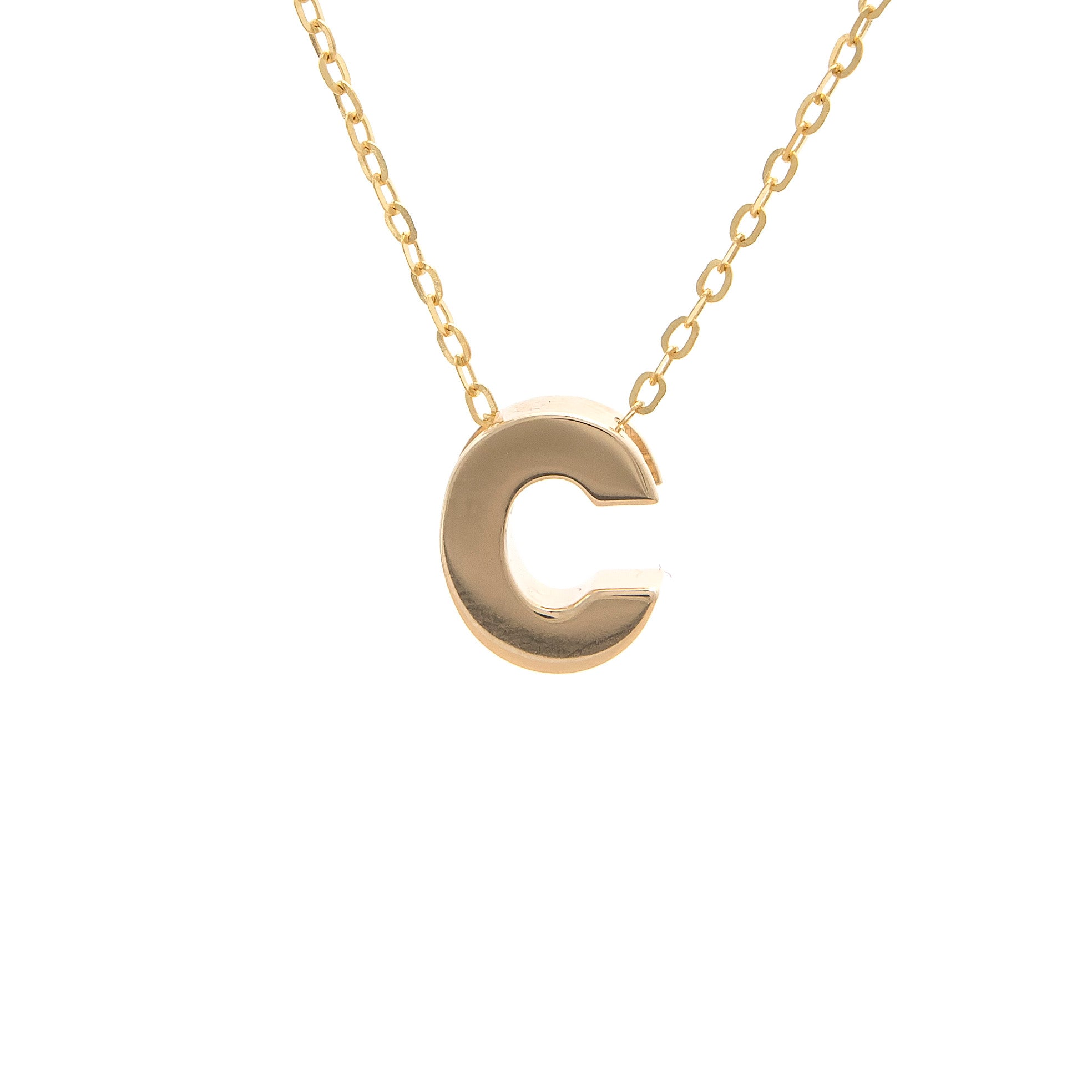 14 YG INICIAL C WITH CHAIN
