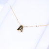 Signature Letter Charm Necklace - With Diamond