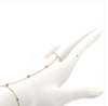 Yellow Gold Slave Round Bezel Ruby Bracelet (Ruby Bracelet W/ Ring (14k) 7 Stones