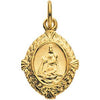 14K Yellow 12x9 mm Caridad del Cobre Medal