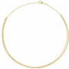 14K Yellow 3-Strand Bead Chain 13-16" Choker