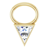 14K Yellow .06 CT Diamond Hoop Dangle