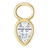 14K Yellow 1/3 CT Diamond Bezel Set Hoop Charm