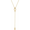 14K Yellow Geometric Y 16-18" Necklace