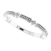 Sterling Silver Beaded Stackable Ring -Anillo de Plata